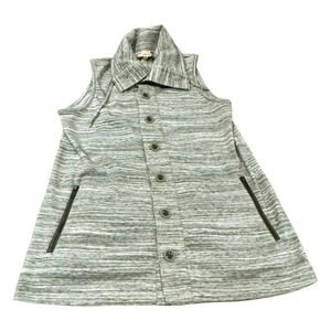 GUC Matilda Jane Sleeveless button vest Small Heathered Green *small flaw*